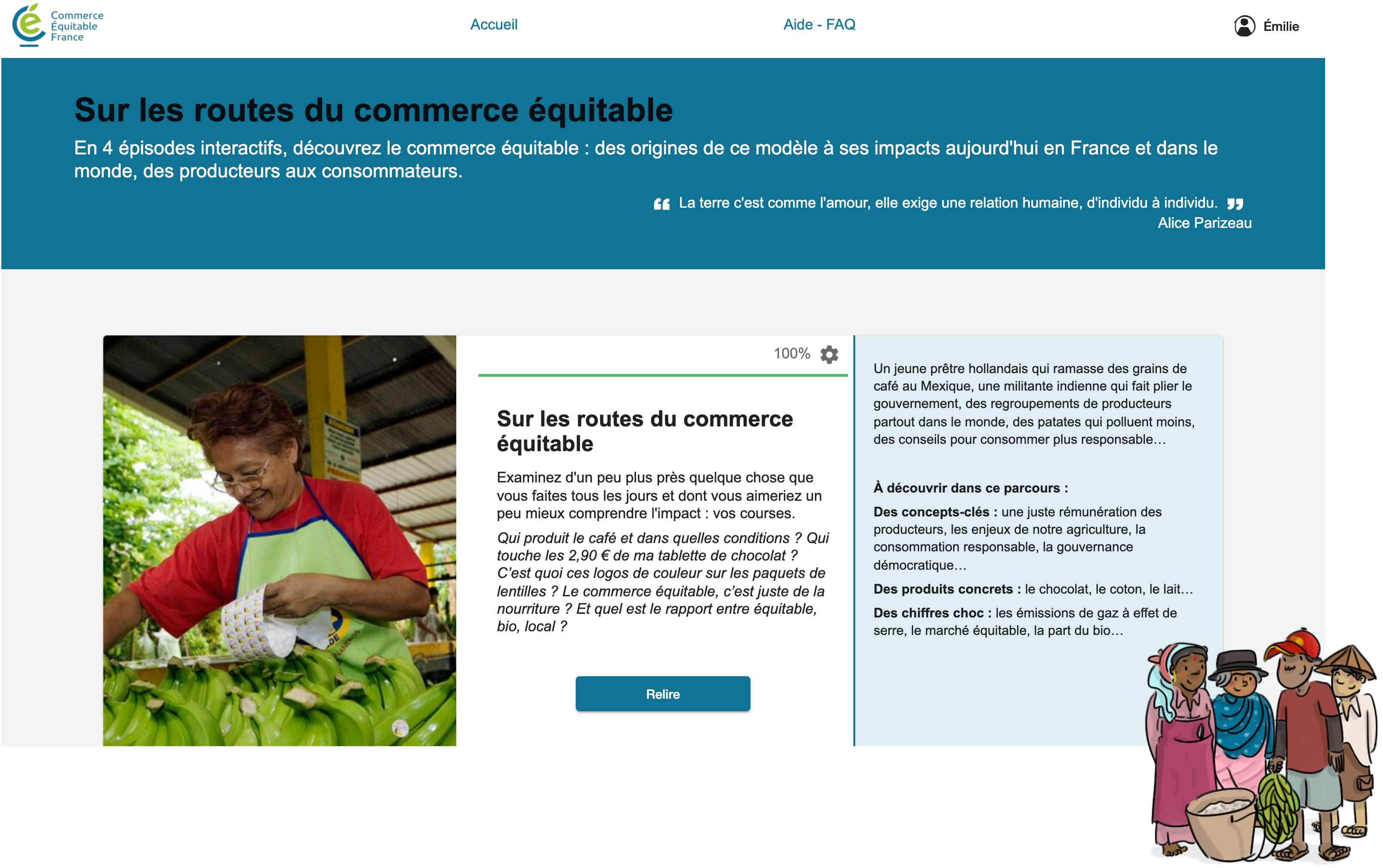 illustration plateforme Commerce Equitable France